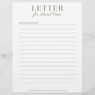 Papel Timbrado Carta de Fim de Vida para Entes Queridos
