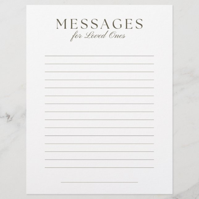 Papel Timbrado Carta de Fim de Vida para Entes Queridos (Frente)