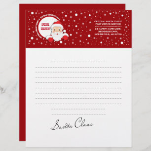 Papel Timbrado Carta de Papai Noel. Carta de Natal Personalizada