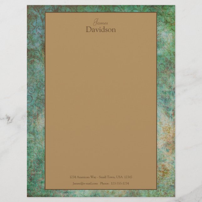 Papel Timbrado Carta Letterhead Moderna Granite (Frente)