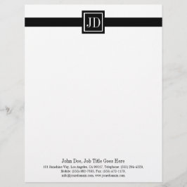 Papel Timbrado Cartão de visita de Correspondência Monograma Lett