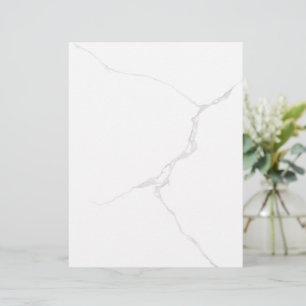 Papel Timbrado Cartão Dobrado de Mármore Branco