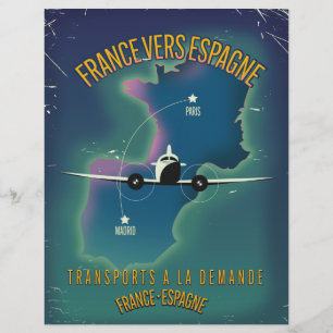 Papel Timbrado cartaz de férias da França para a Espanha
