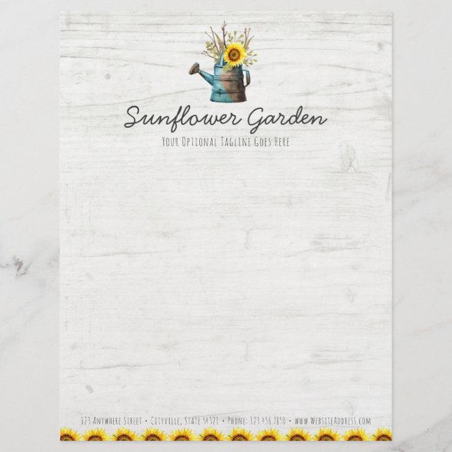 Papel Timbrado Casa de campo de madeira floral & rústica do (Frente)