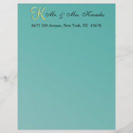 Papel Timbrado Casamento Fab Teal Green
