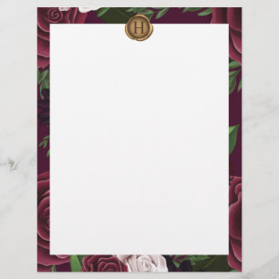 Papel Timbrado Casamento Real De Raça Medieval De Fantasia Plum 