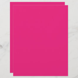 Papel Timbrado Casamento Rosa Quente | Convidar Cor Sólida Negrit