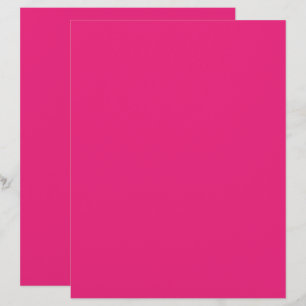 Papel Timbrado Casamento Rosa Vibrante   Convite de Cor Sólida e 