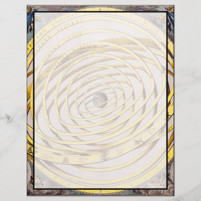 Papel Timbrado Celestial Map Andres Celarius Letterhead (Frente)