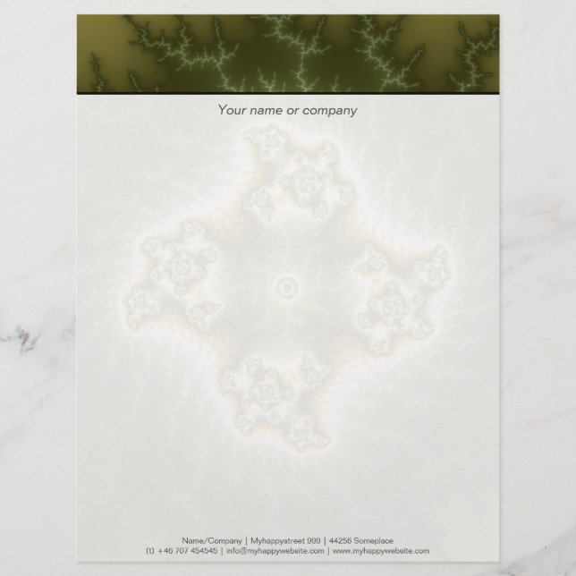 Papel Timbrado Célula Vegetal - Arte Fractal (Frente)