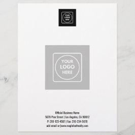 Papel Timbrado Centered Logo Watermark Business Basic letterhead