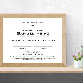 Papel Timbrado Certificado de Dedicação para Bebês Cruzado2 Simpl