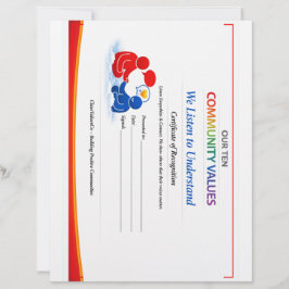 Papel Timbrado Certificado de Estação de Escuta de Valor Papelari