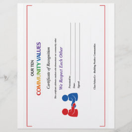 Papel Timbrado Certificado de Respeito Mútuo Cabeçalho