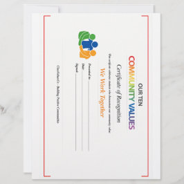 Papel Timbrado Certificado de Valor Compartilhado Cabeçalho de Ca