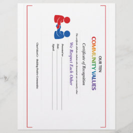 Papel Timbrado Certificado de Valor Respeito Cabeçalho