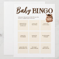 Chá de fraldas personalizado do jogo do bingo mode