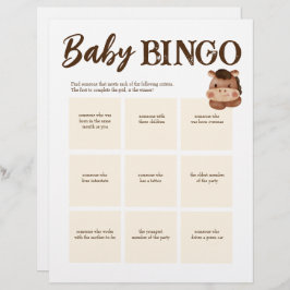 Papel Timbrado Chá de fraldas personalizado do jogo do bingo mode