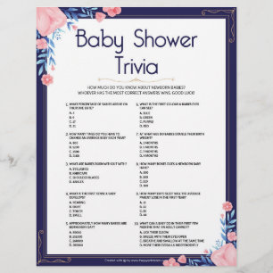 Papel Timbrado Chá de fraldas Trivia [Quadro Floral]