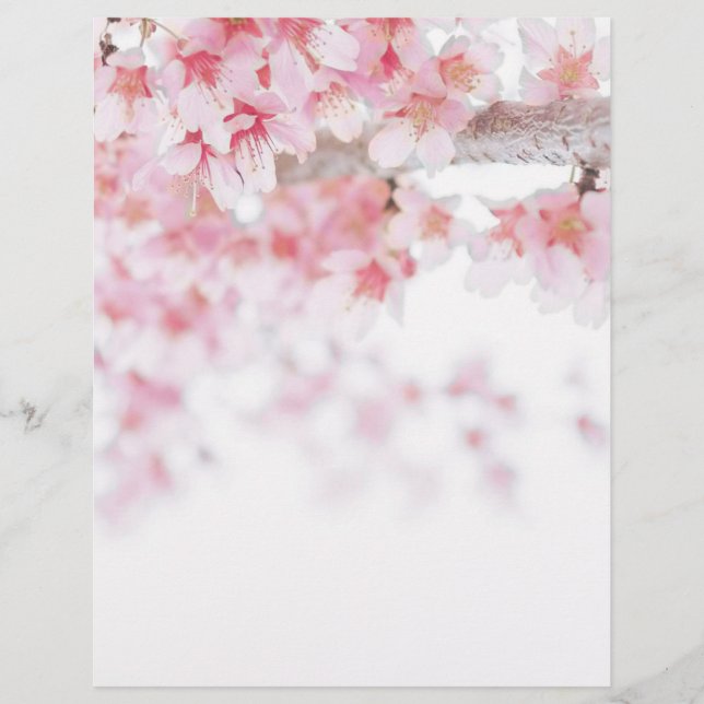 PAPEL TIMBRADO CHERRY BLOSSOM LETTERHEAD (Frente)