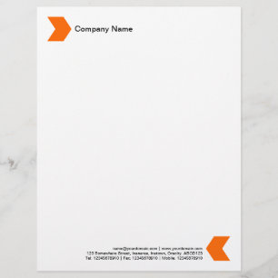 Papel Timbrado Chevron - Laranja