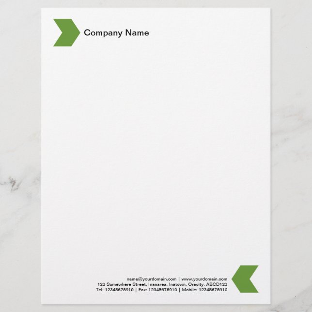 Papel Timbrado Chevron - Verde Abacate (Frente)