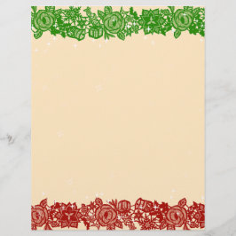 Papel Timbrado Christmas Lacy Garland Stationery