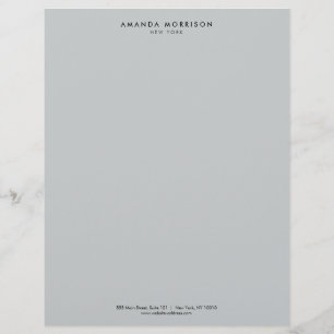 Papel Timbrado Cinza de luxo minimalista