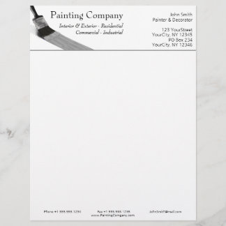 Papel Timbrado Cinza de Pincel da Companhia de Pintor
