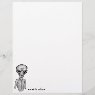 Papel Timbrado Cinza, quero acreditar em Letterhead