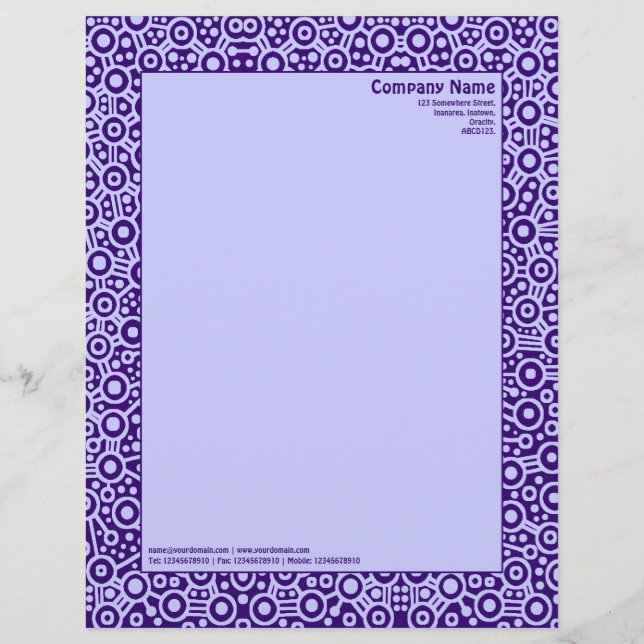 Papel Timbrado Circuidade ET - Roxo Escuro em CCCCFF Hex (Frente)