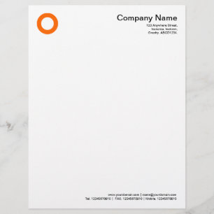 Papel Timbrado Círculo Negrito - Laranja