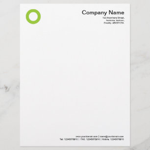 Papel Timbrado Círculo Negrito - Verde Marciano