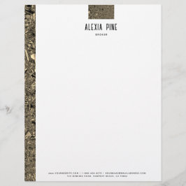 Papel Timbrado Classe Esmagada Gold Foil Professional Business
