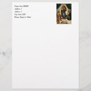 Papel Timbrado Clássico "Sistine Madonna" (cerca de 1513) de Rafa