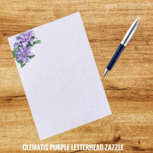 Papel Timbrado Clematis Purple