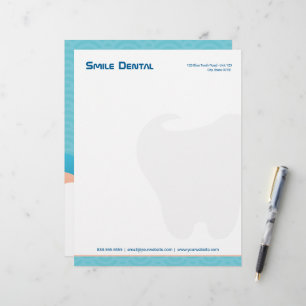 Papel Timbrado Clínica dentária   Dentist Services Office Letterh