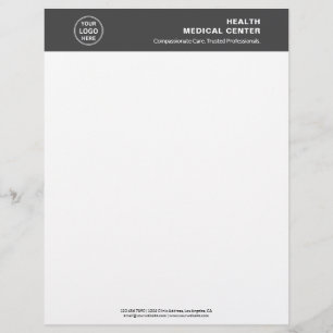 Papel Timbrado Clínica Médica de Saúde Gray Profissional