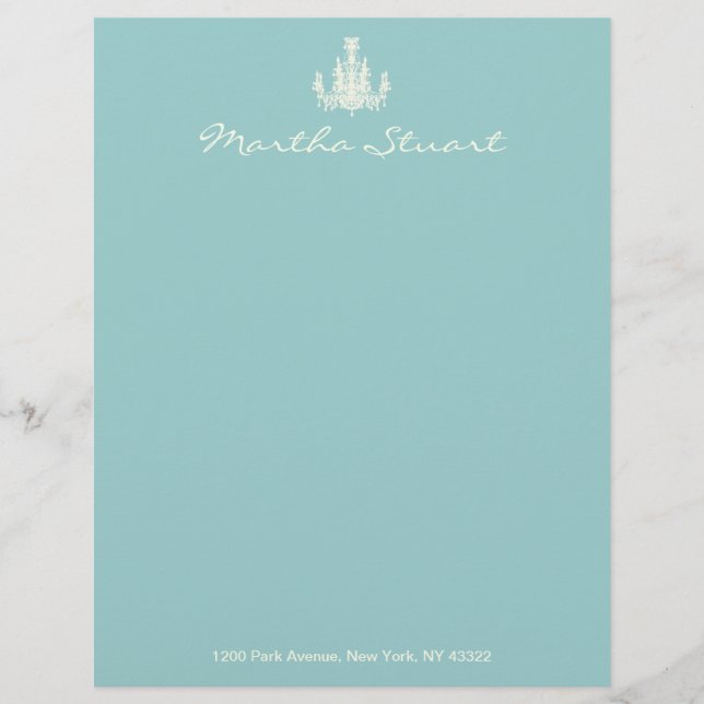 Papel Timbrado Coco Chandelier CHANGE COR ~ Letterhead (Frente)