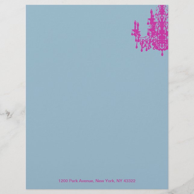 Papel Timbrado Coco Chandelier CHANGE COR ~ Letterhead (Frente)