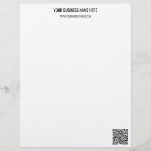 Papel Timbrado Código QR e Texto Personalizado Personalizado Pers