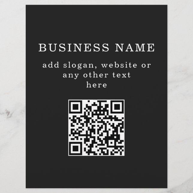 Papel Timbrado Código QR promocional empresarial (Frente)