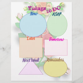 Papel Timbrado Coisas a serem feitas e hoje programar o Planejado