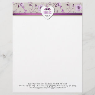 Papel Timbrado Coleção de casamento floral RomanticCharm