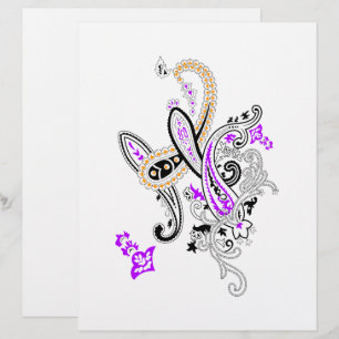 Papel Timbrado Coleção de Paisley Botânico Luxuoso