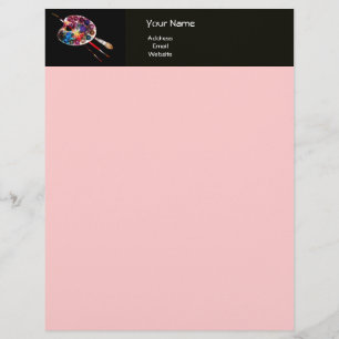 Papel Timbrado COLOR - PALETA, preto e rosa