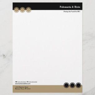 Papel Timbrado Colorblock Letterhead em preto e tom2