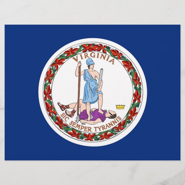 Papel timbrado com a bandeira da Virgínia, EUA (Frente)