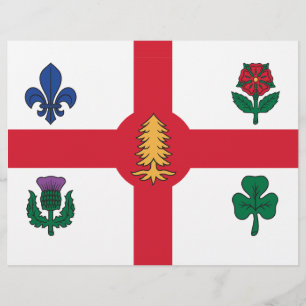 Papel timbrado com a bandeira de Montreal, Canadá