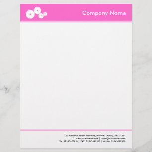 Papel Timbrado Com Cabeça e Pé (Engrenagens) - Rosa